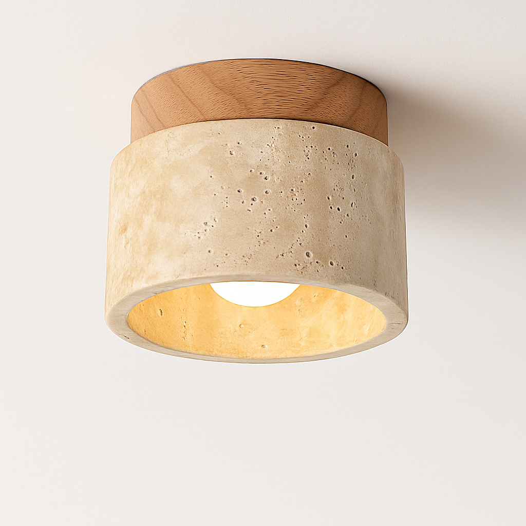 Marthique | Wabi Sabi Travertijn Marmeren Plafondlamp